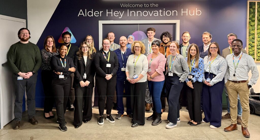 A photo showing the Alder Hey team. 